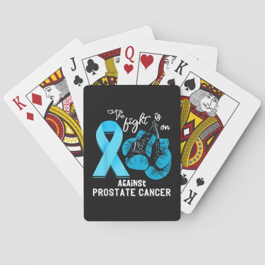 Prostaatkanker De strijd is aan Prostaatkanker Bew Pokerkaarten (Achterkant)