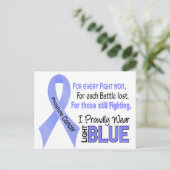 Prostaatkanker I trots Draag lichtblauw 1 Briefkaart (Staand voorkant)