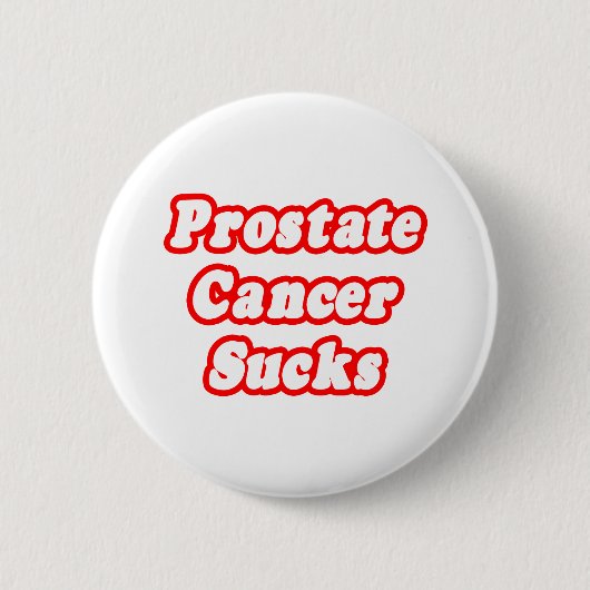 Prostaatkanker is klote ronde button 5,7 cm (Voorkant)