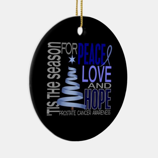 Prostaatkanker Kerstmis 1 Keramisch Ornament (Rechts)