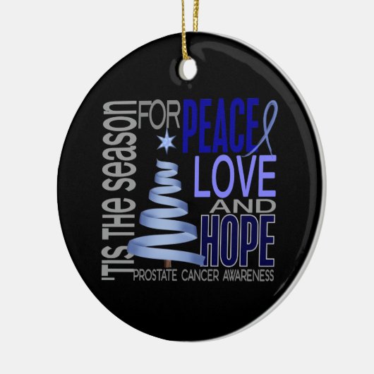 Prostaatkanker Kerstmis 1 Keramisch Ornament (Links)