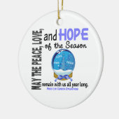 Prostaatkanker Kerstmis 3 sneeuwWereldbol Ornament (Links)