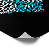 Prostaatkanker - Licht blauw lint Poster (Hoek)