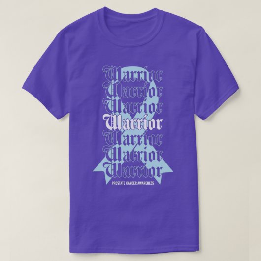 Prostaatkanker - Licht blauwe ribbo T-shirt (Design voorkant)