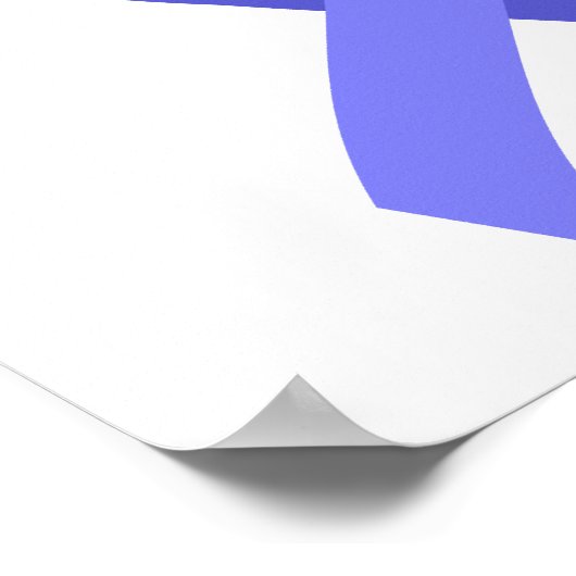 Prostaatkanker lichte blauwe lint 3 poster (Hoek)