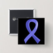 Prostaatkanker lichte blauwe lint 3 vierkante button 5,1 cm (Voorkant /achterkant)