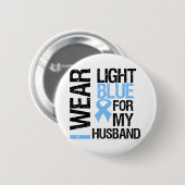 Prostaatkanker Lichte blauwe lint Ronde Button 5,7 Cm (Voorkant /achterkant)