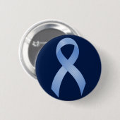 Prostaatkanker lichte blauwe lint ronde button 5,7 cm (Voorkant /achterkant)