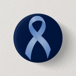 Prostaatkanker lichte blauwe lint ronde button 5,7 cm