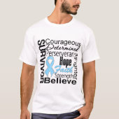 Prostaatkanker Overlevende collage T-shirt (Voorkant)