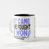 Prostaatkanker overlevende dat we vonden dat ik wo tweekleurige koffiemok (Voorkant links)