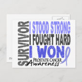 Prostaatkanker Overleving 4 Briefkaart (Voorkant / Achterkant)