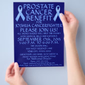 Prostaatkanker Ribbon voordeel Flyer (Hand)