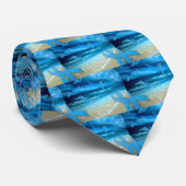 Prostaatkanker ribbons die over het strand drijven stropdas (Opgerold)