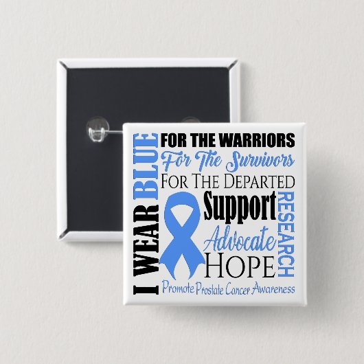 Prostaatkanker Vierkante Button 5,1 Cm (Voorkant /achterkant)