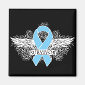 Prostaatkanker - Wingel SURVIVOR-lint Magneet (Voorkant)