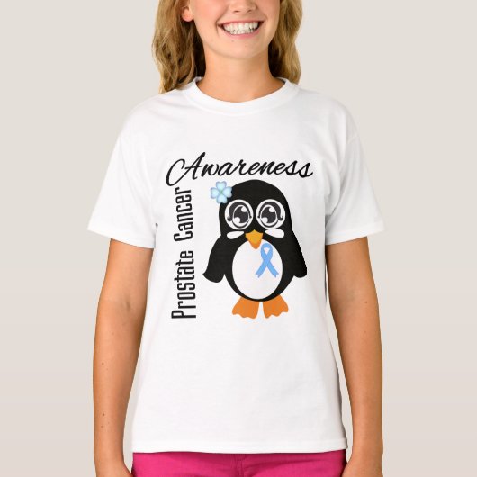 Prostaatkankerbewuster Penguin T-shirt (Voorkant)