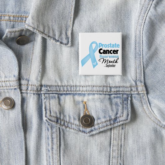 Prostaatkankerbewustmakingsmaand Vierkante Button 5,1 Cm (In situ)