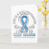 Prostaatkankerbewustwording lichtblauw Gradiënt Kaart (Gele Bloem)