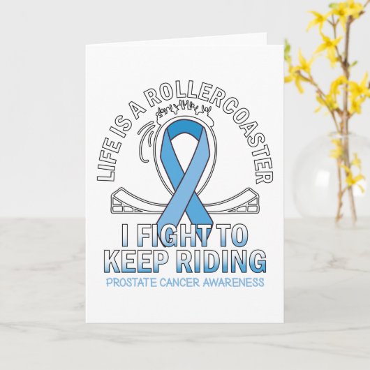 Prostaatkankerbewustwording lichtblauw Gradiënt Kaart (Gele Bloem)