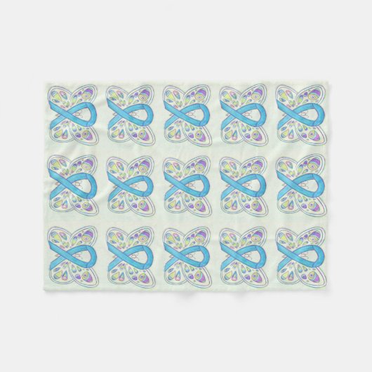 Prostaatkankerbewustwording ribbon Fleece Blanket Deken (Voorkant (Horizontaal))