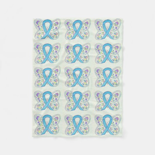 Prostaatkankerbewustwording ribbon Fleece Blanket Deken (Voorkant)