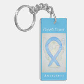 Prostaatkankervoorlichting Ribbon Angel-Sleutelhan Sleutelhanger (Voorkant Links)