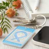 Prostaatkankervoorlichting Ribbon Angel-Sleutelhan Sleutelhanger (Voorkant Rechts)