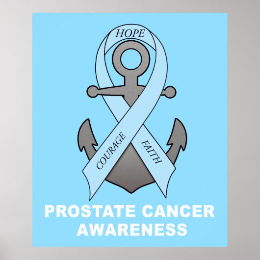 Prostate Cancer Anchor of Hope Poster (Voorkant)