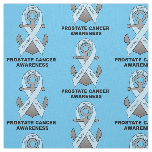 Prostate Cancer Anchor of Hope Stof (Swatch)