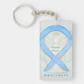 Prostate Cancer Angel Awareness Ribbon Sleutelhang Sleutelhanger (Voorkant)