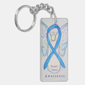 Prostate Cancer Angel Awareness Ribbon Sleutelhang Sleutelhanger (Voorkant Links)
