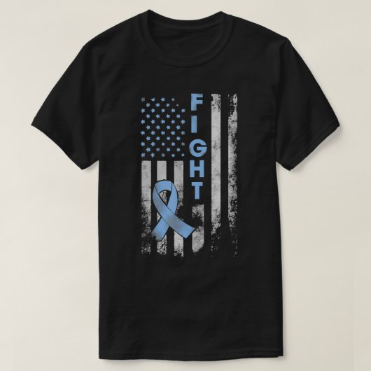 Prostate Cancer Awareness Fight American Flag Gift T-shirt (Design voorkant)