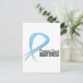 Prostate Cancer Awareness Grunge Briefkaart (Staand voorkant)