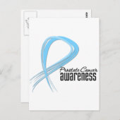 Prostate Cancer Awareness Grunge Briefkaart (Voorkant / Achterkant)