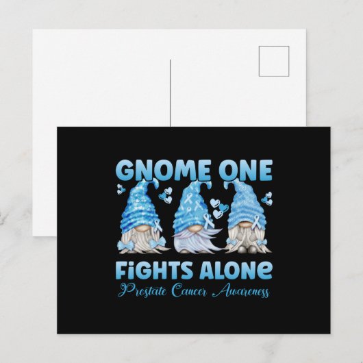Prostate Cancer Awareness Light Blue Gnome Briefkaart (Voorkant / Achterkant)