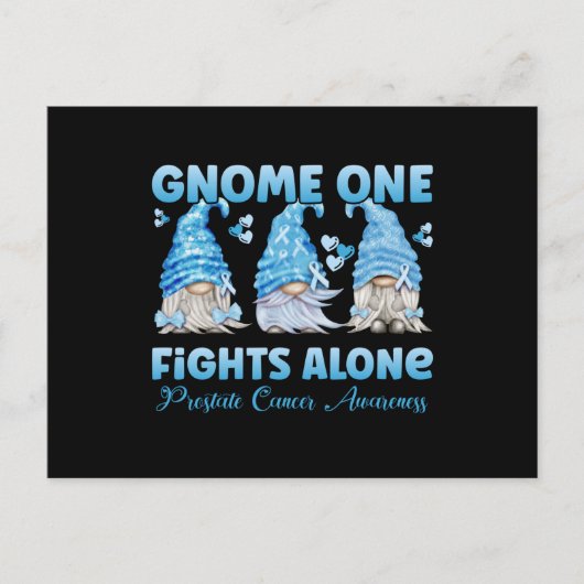 Prostate Cancer Awareness Light Blue Gnome Briefkaart (Voorkant)