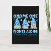 Prostate Cancer Awareness Light Blue Gnome Kaart (Voorkant)