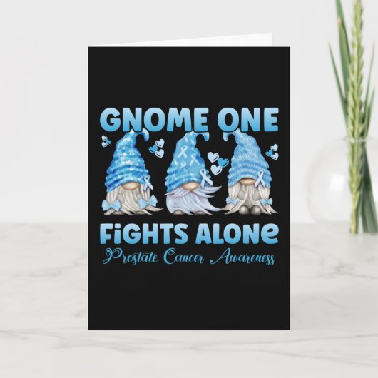 Prostate Cancer Awareness Light Blue Gnome Kaart (Voorkant)