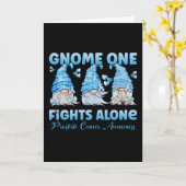 Prostate Cancer Awareness Light Blue Gnome Kaart (Gele Bloem)