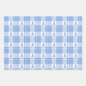 Prostate Cancer Awareness Plaid Light Blue Ribbon Inpakpapier Vel (Voorkant 2)