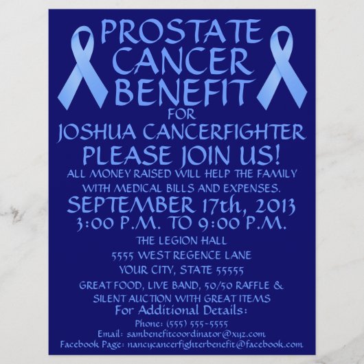 Prostate Cancer Benefit Flyer (Voorkant)