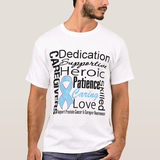 Prostate Cancer Caregivers Collage T-shirt (Voorkant)
