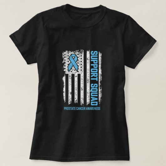 Prostate Cancer Flag Support Squad Prostate Cancer T-shirt (Design voorkant)