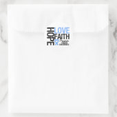 Prostate Cancer Hope Love Faith Ronde Sticker (Tas)