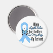 Prostate Cancer Ribbon Hero My Husband Magneet (Voorkant / Achterkant)