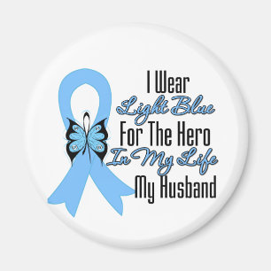 Prostate Cancer Ribbon Hero My Husband Magneet