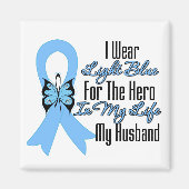 Prostate Cancer Ribbon Hero My Husband Magneet (Voorkant)