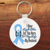 Prostate Cancer Ribbon Hero My Husband Sleutelhanger (Voorkant)