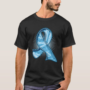 Prostate Cancer Slogan Watermark Ribbon T-shirt